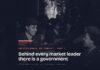 Behind every market leader there is a government Cover card, dark photograph of servicewomen in 1945 with the English title of part one