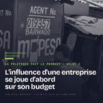 Carte du volet 3 « L'influence d'une entreprise se joue d'abord sur son budget » : un kiosque d'agent M-PESA portant un numéro d'agent peint à la main