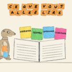 Dessin au crayon de couleur : le suricate d’Impact Factories à côté d’un livre ouvert, marqué de quatre post-its « Observer », « Tester », « Apprendre », « Corriger ».